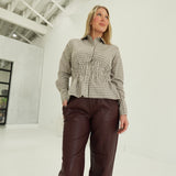 Lorraine Leather Pants - Burgundy