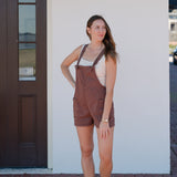 Seasons Tied Romper - Mahogany