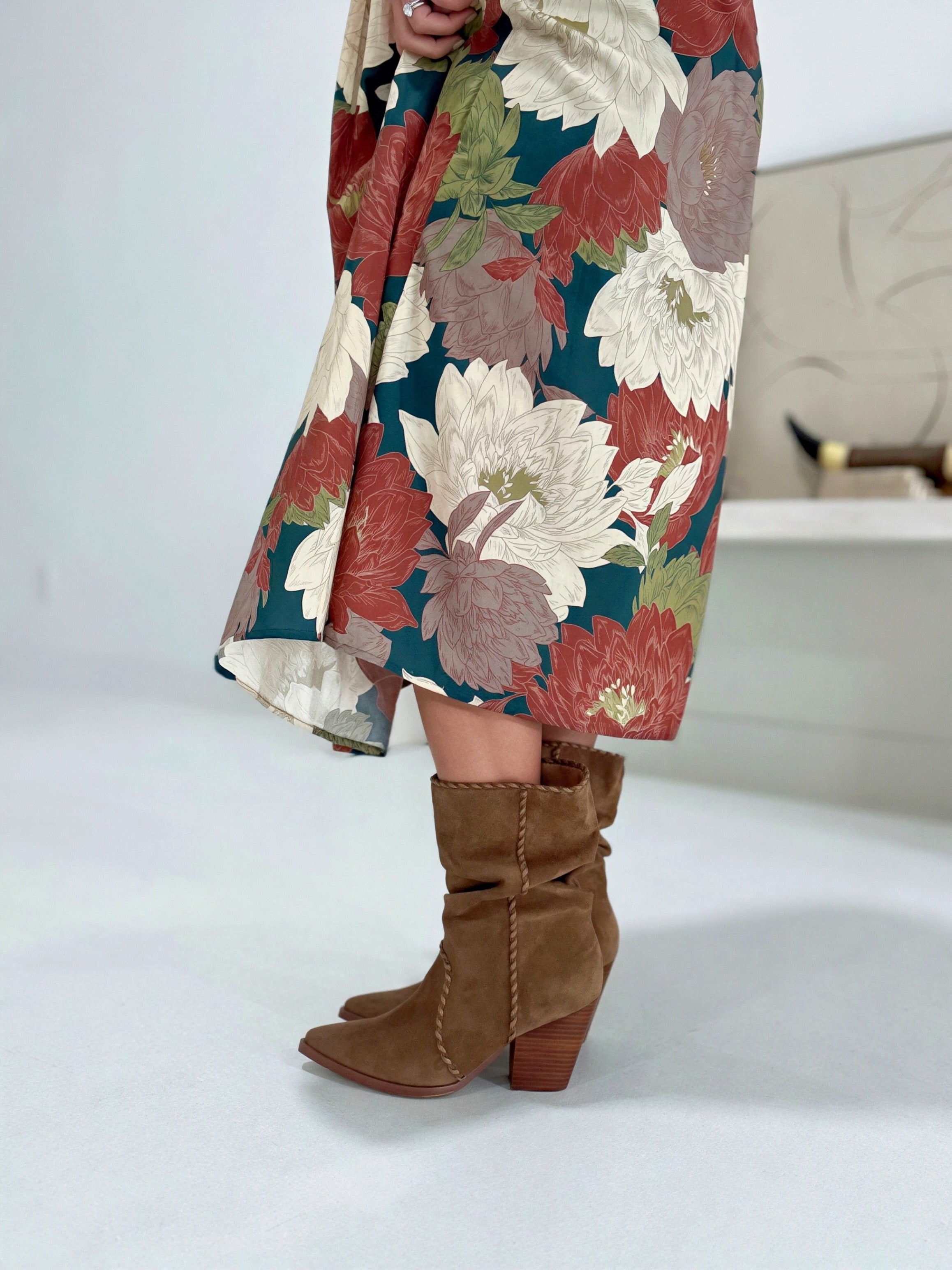 Aria Slouch Boot - Brown