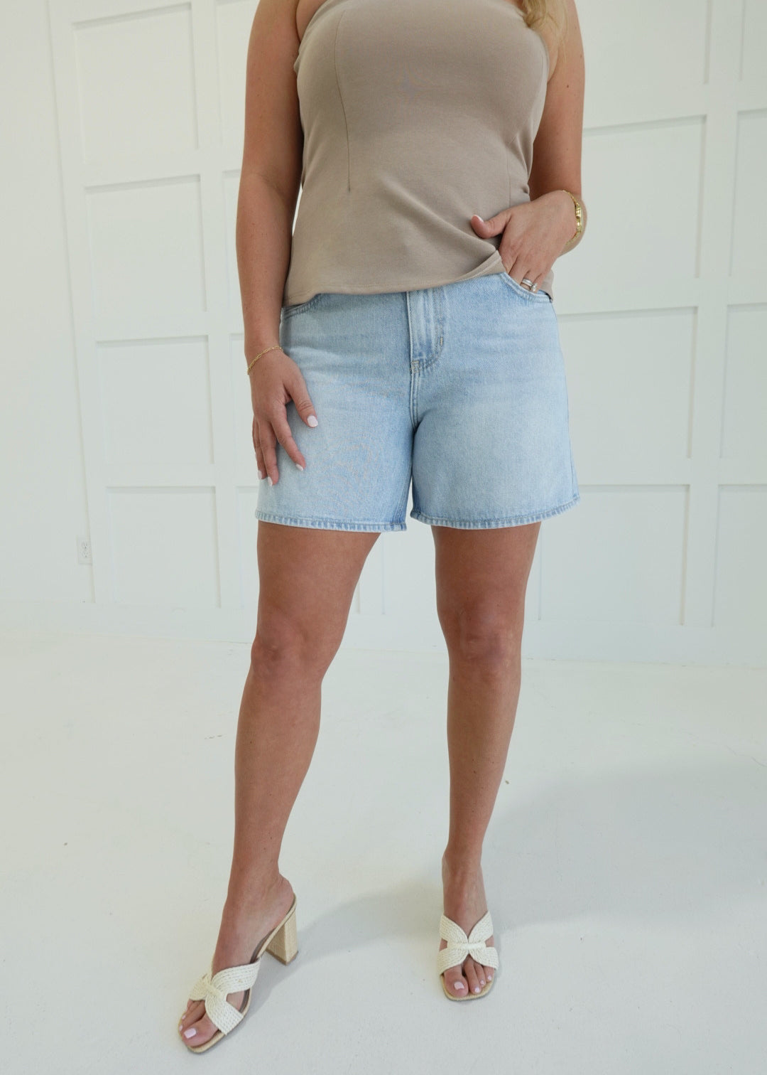 Mother Knows Denim Shorts