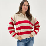 Full Of Cheer Striped Sweater - Red *CM