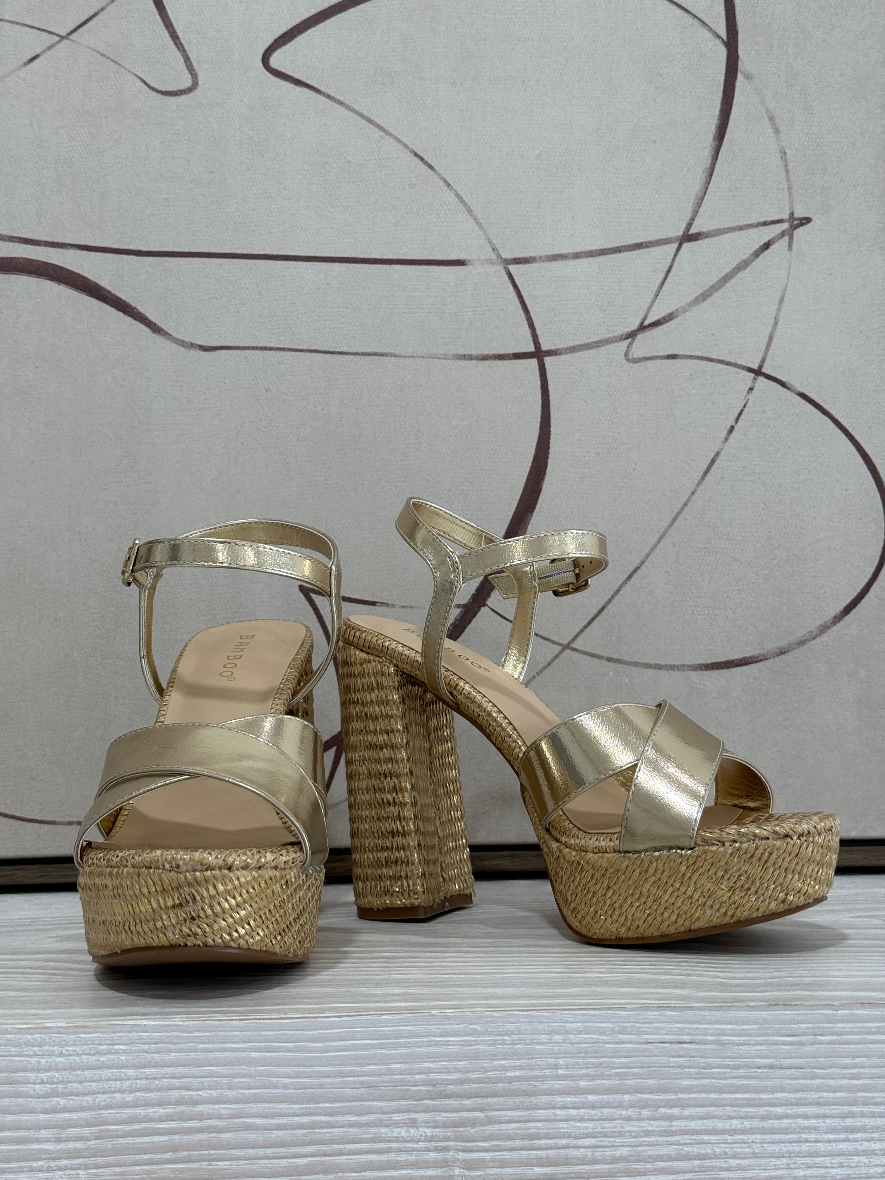 CeCe Platform Heel - Gold