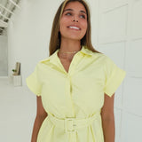 Matriarch Midi Dress - Lemon