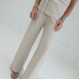 Miranda Ribbed Set - Taupe