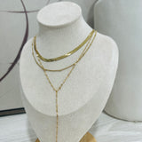 Herringbone Layered Y Necklace