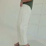Caspian Cropped Pants - Ecru