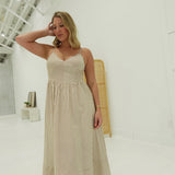 Beatrice Midi Dress - Brown