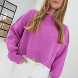 Worth Everything Sweater - Bright Mauve