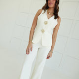 Chantel Vest Set - Ivory
