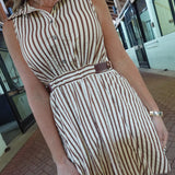 Justice Striped Dress - Brown