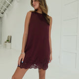 Love Letters Mini Dress - Burgundy