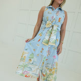 Uptown Midi Dress - Blue