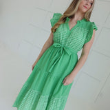 Tessie Midi Dress - Green