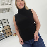 Salem Turtleneck Top - Black
