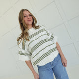 Golden Days Sweater - White/Sage