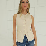 Camille Knit Top - Light Khaki