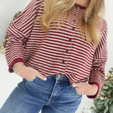 Buzzin' Sweater Cardi - Deep Red