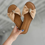 Maeva Raffia Slide