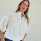 Playful Elegance Blouse - Cream