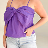 Bow Down Cami Top - Purple