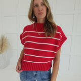 Worth Everything Sweater - Ruby