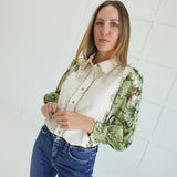 Fall My Way Blouse - Olive