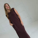 Amelia Midi Dress - Brown