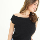 Nala Sweater Top - Black