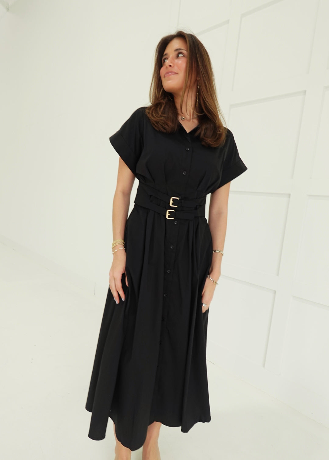 The Runaway Midi Dress - Black