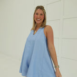 Game Winning Romper - Blue