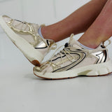 The Trainer Sneaker - Beige/Gold