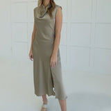 The Night Away Midi Dress - Mocha