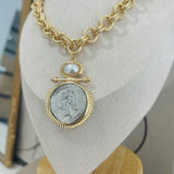 Round Link Statement Necklace