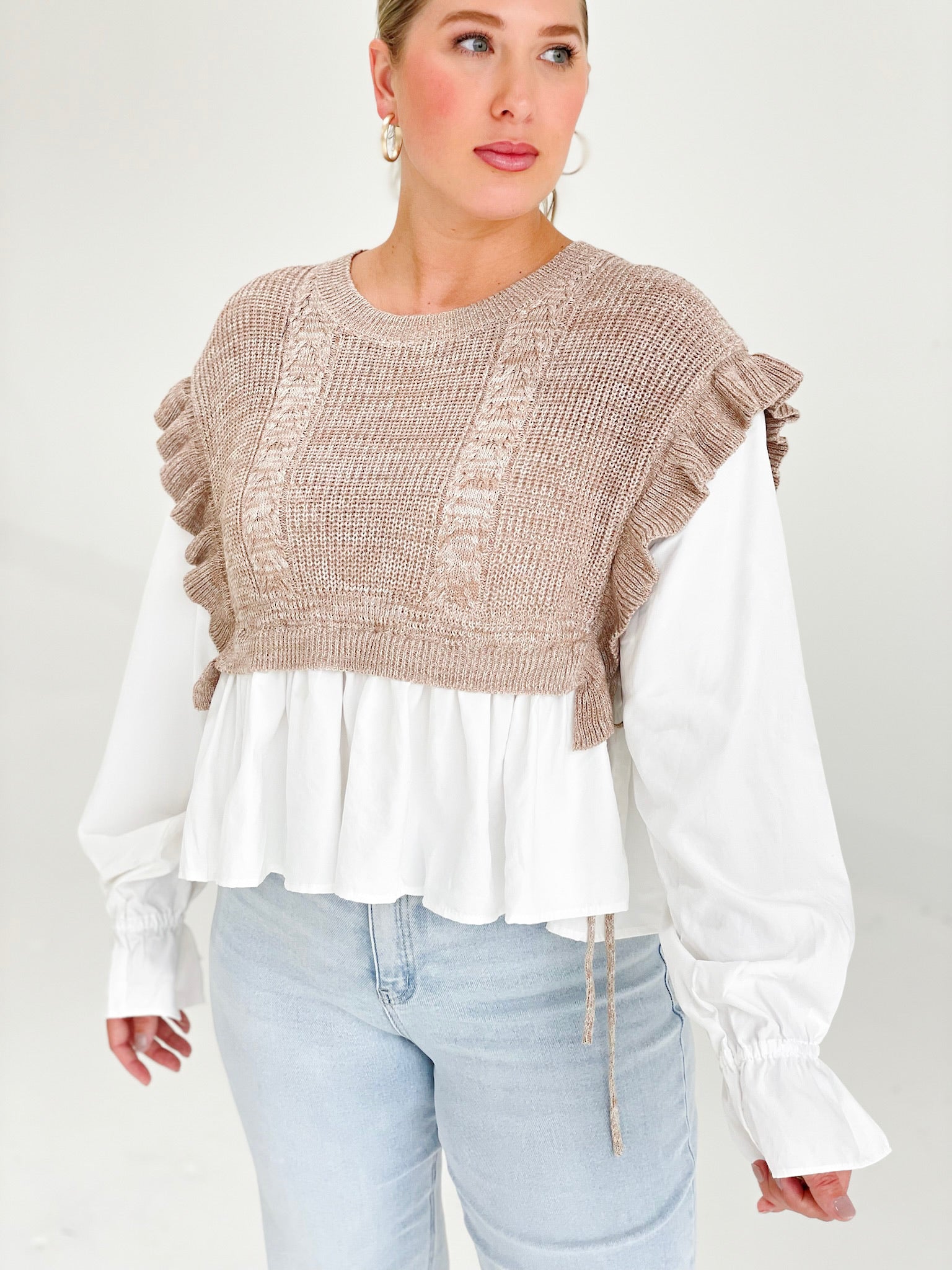 Beatrice Knitted Vest Blouse