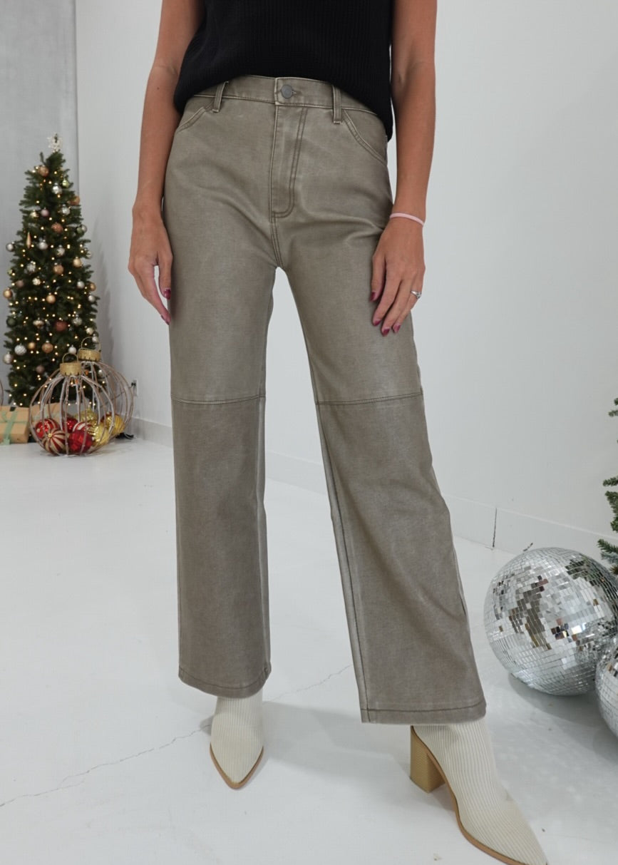Step To The Side Pants - Taupe