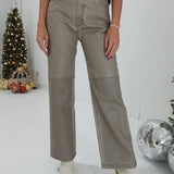 Step To The Side Pants - Taupe