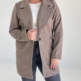 Lois Plaid Coat - Mocha