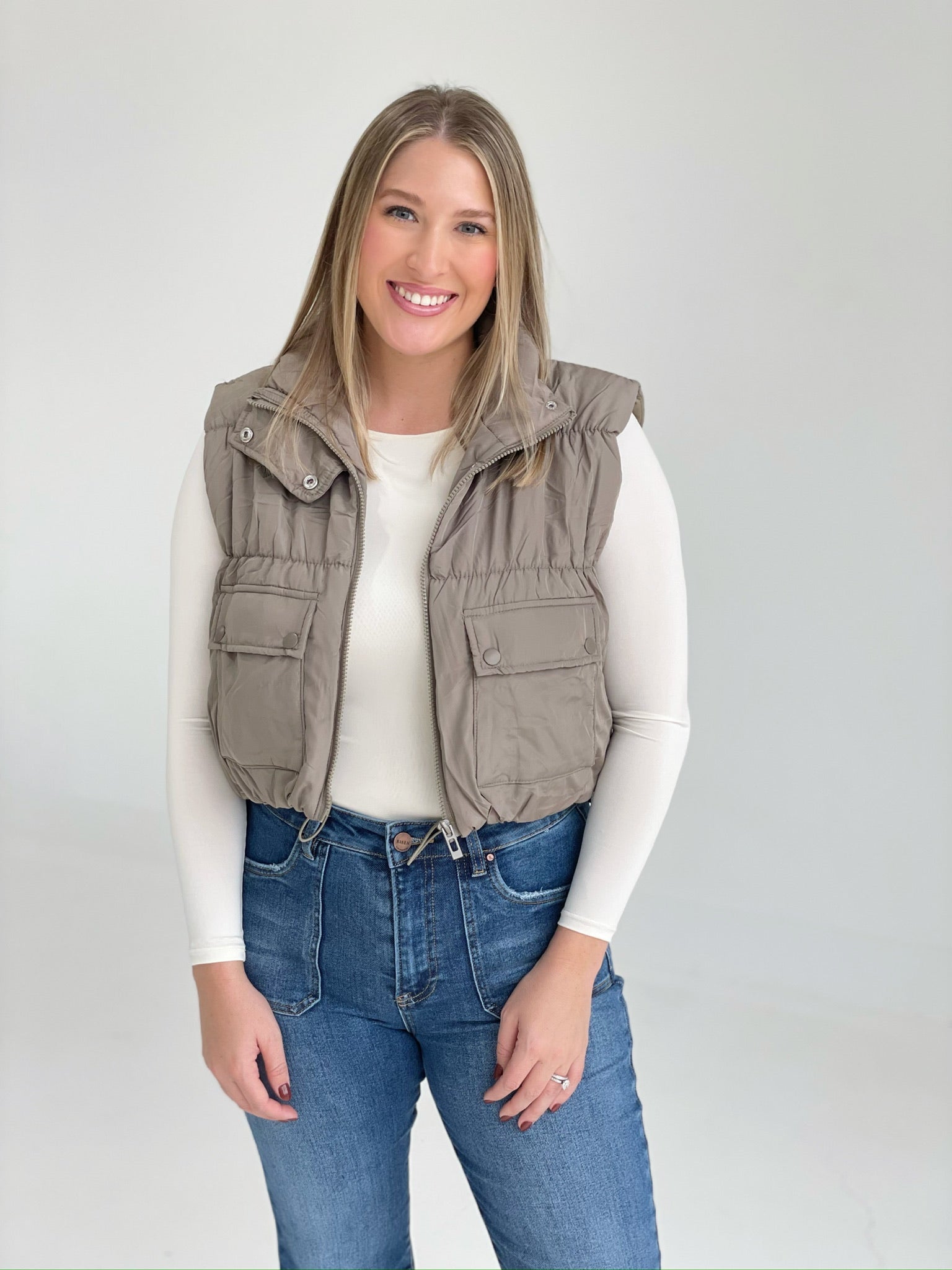 Alps Cropped Puffer Vest