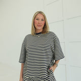 Drew Striped Set - Lt Taupe/Navy
