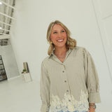 Lois Lace Top - Olive