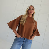 Belles Dowry Sweater - Deep Camel