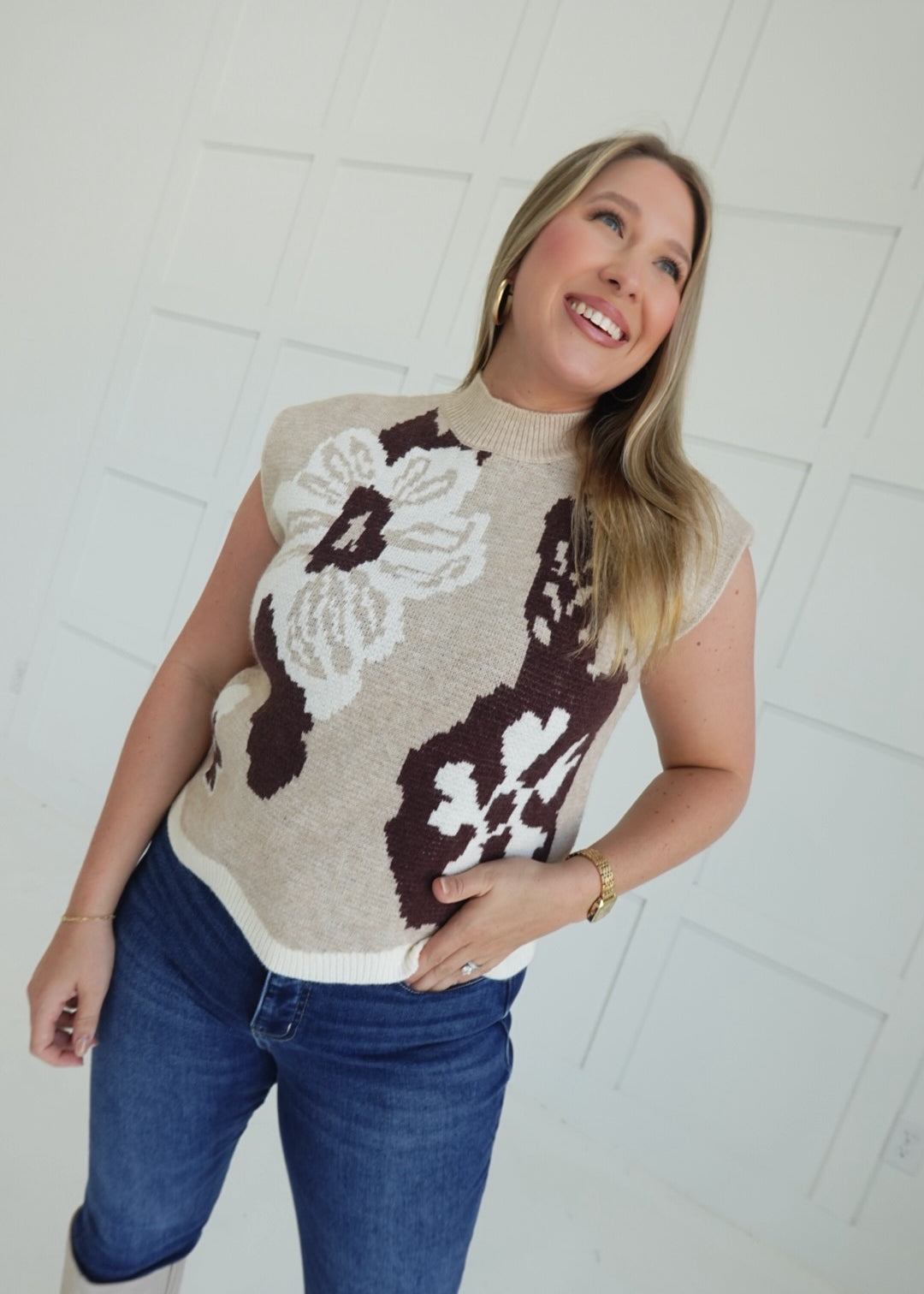 Roundhouse Sweater Top - Oatmeal