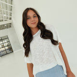 Jana Slub Top - White