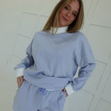 On My Go Set - Blue/Cream Stripe