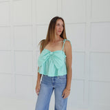 Blakely Bow Top - Mint