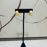 Brushed Statement Studs - Gold