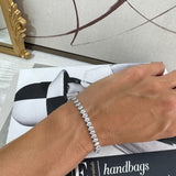 Teardrop Tennis Bracelet - Silver