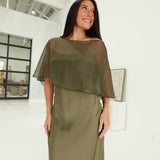 Islay Midi Cape Dress