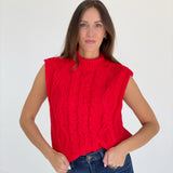 The Clique Sweater Top - Red