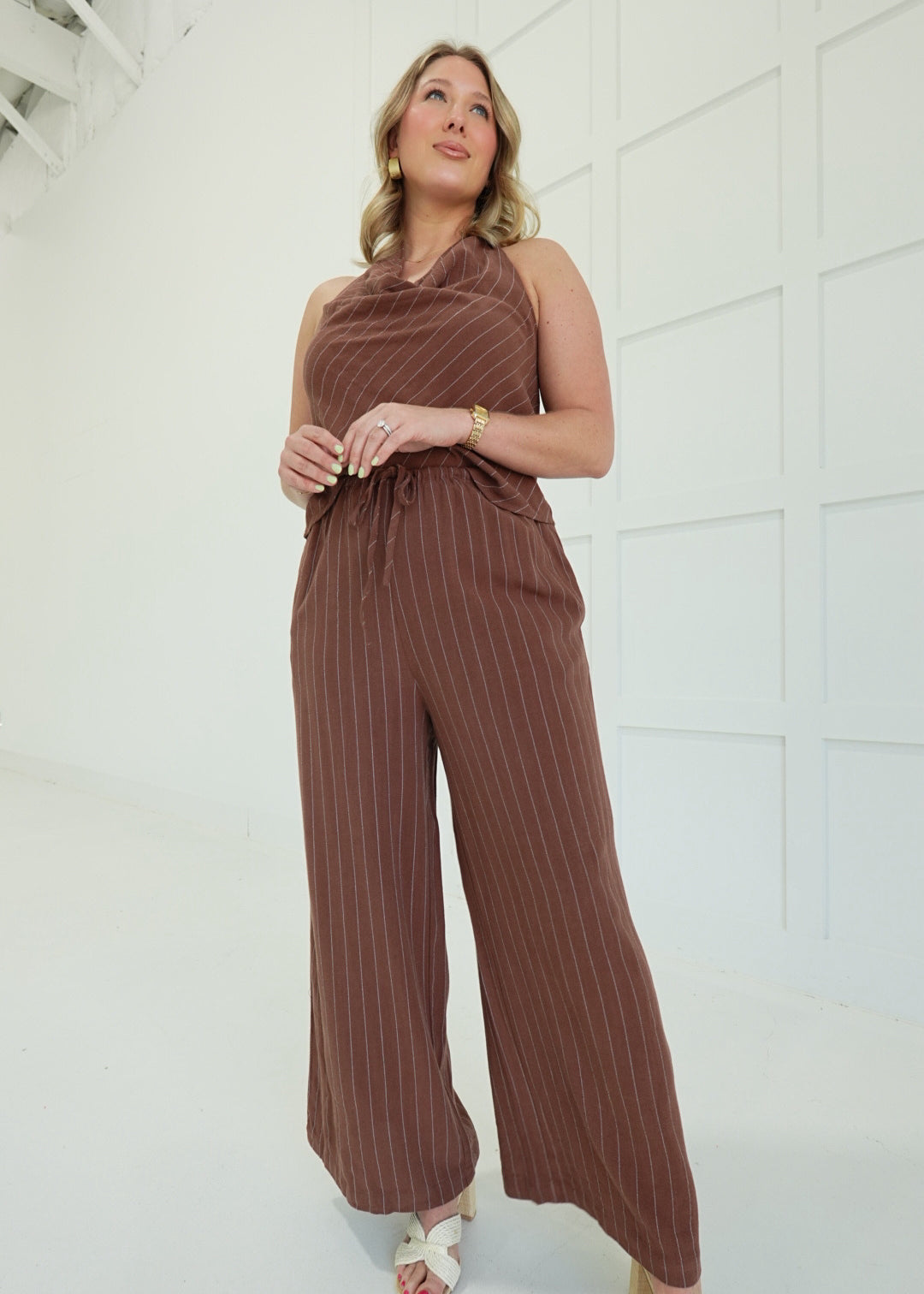 Maribel Linen Set - Choco